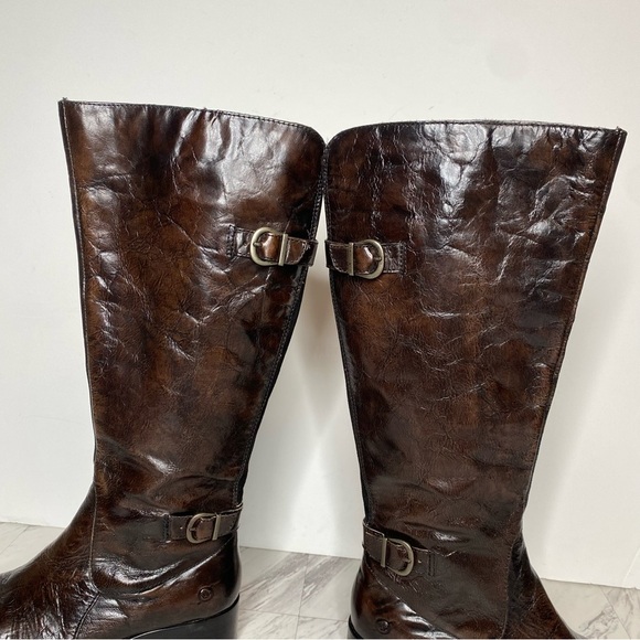 Born Gibb Knee High Brown Leather Boot 8 1/2 M - Picture 9 of 16